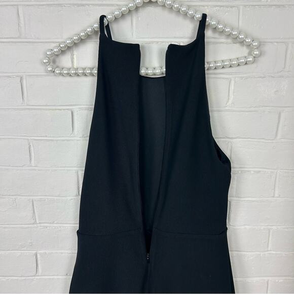 Express Black Ribbed High Neck Envelope Skirt Dress Size 8 - Picture 9 of 9